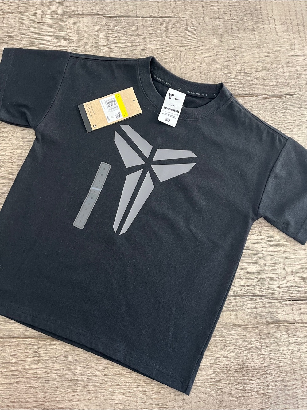 Nike Black Short-Sleeve Dri-Fit Tee with Gray Kobe Logo